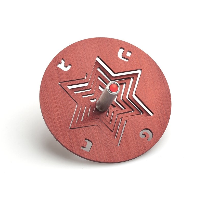 Adi Sidler Anodized Aluminum Star of David Dreidel