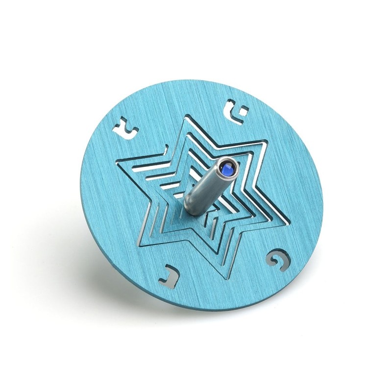 Adi Sidler Anodized Aluminum Star of David Dreidel