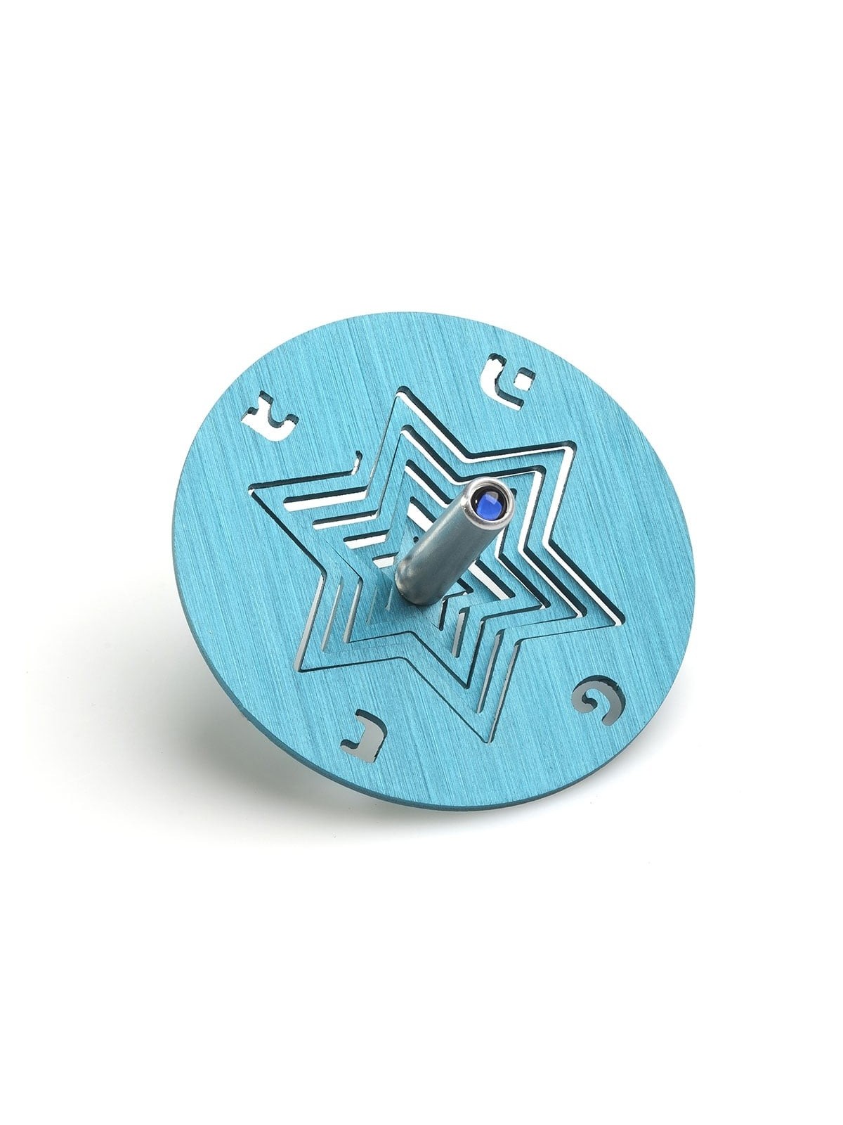 Adi Sidler Anodized Aluminum Star of David Dreidel
