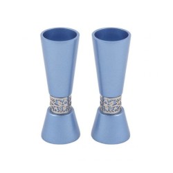 Yair Emanuel Cone Shaped Candlesticks with Silver Po... | Candlesticks