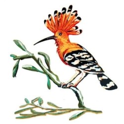 David Gerstein Signed Sculpture - Hoopoe Bird (Double Sided)