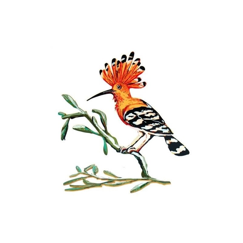 David Gerstein Signed Sculpture - Hoopoe Bird (Double Sided)