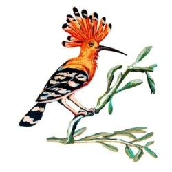 David Gerstein Signed Sculpture - Hoopoe Bird (Double Sided)