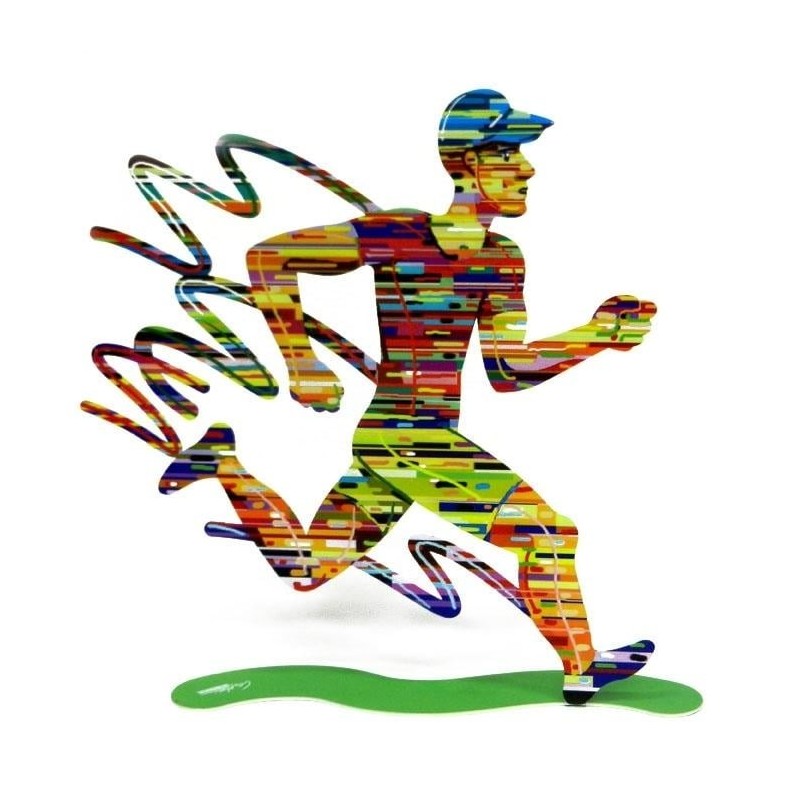 David Gerstein Signed 2-Sided Sculpture - Jogging Man