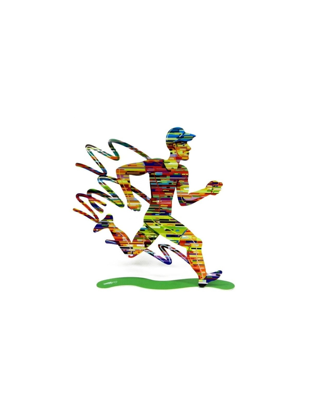 David Gerstein Signed 2-Sided Sculpture - Jogging Man