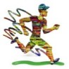 David Gerstein Signed 2-Sided Sculpture - Jogging Man