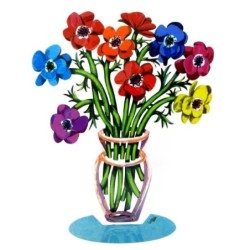 David Gerstein 2-Sided Sculpture - Poppies