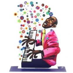 David Gerstein Signed Sculpture - Pianist