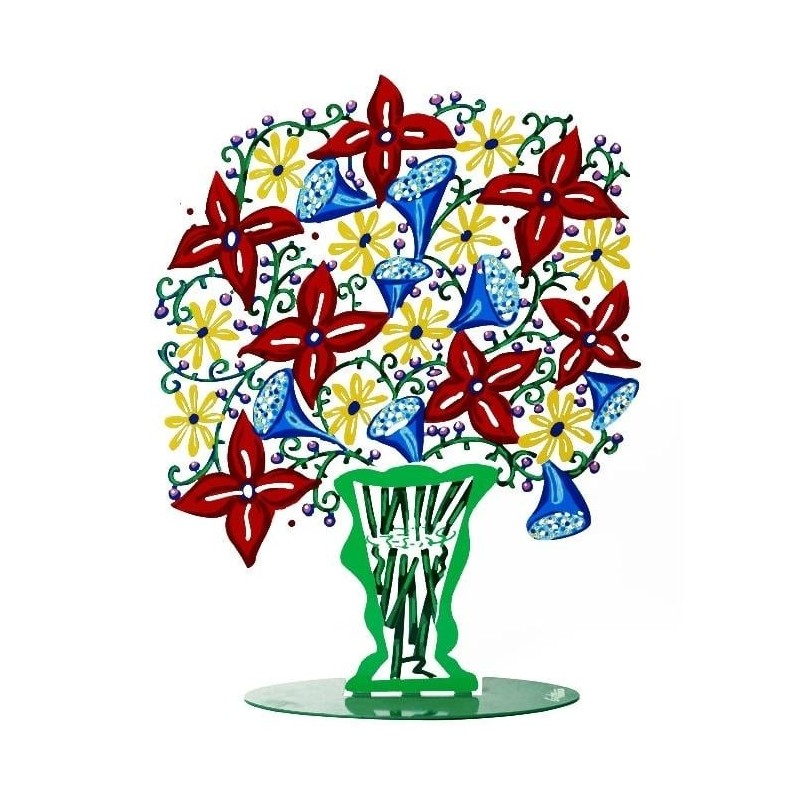 David Gerstein Signed Sculpture - Bell Flowers Vase