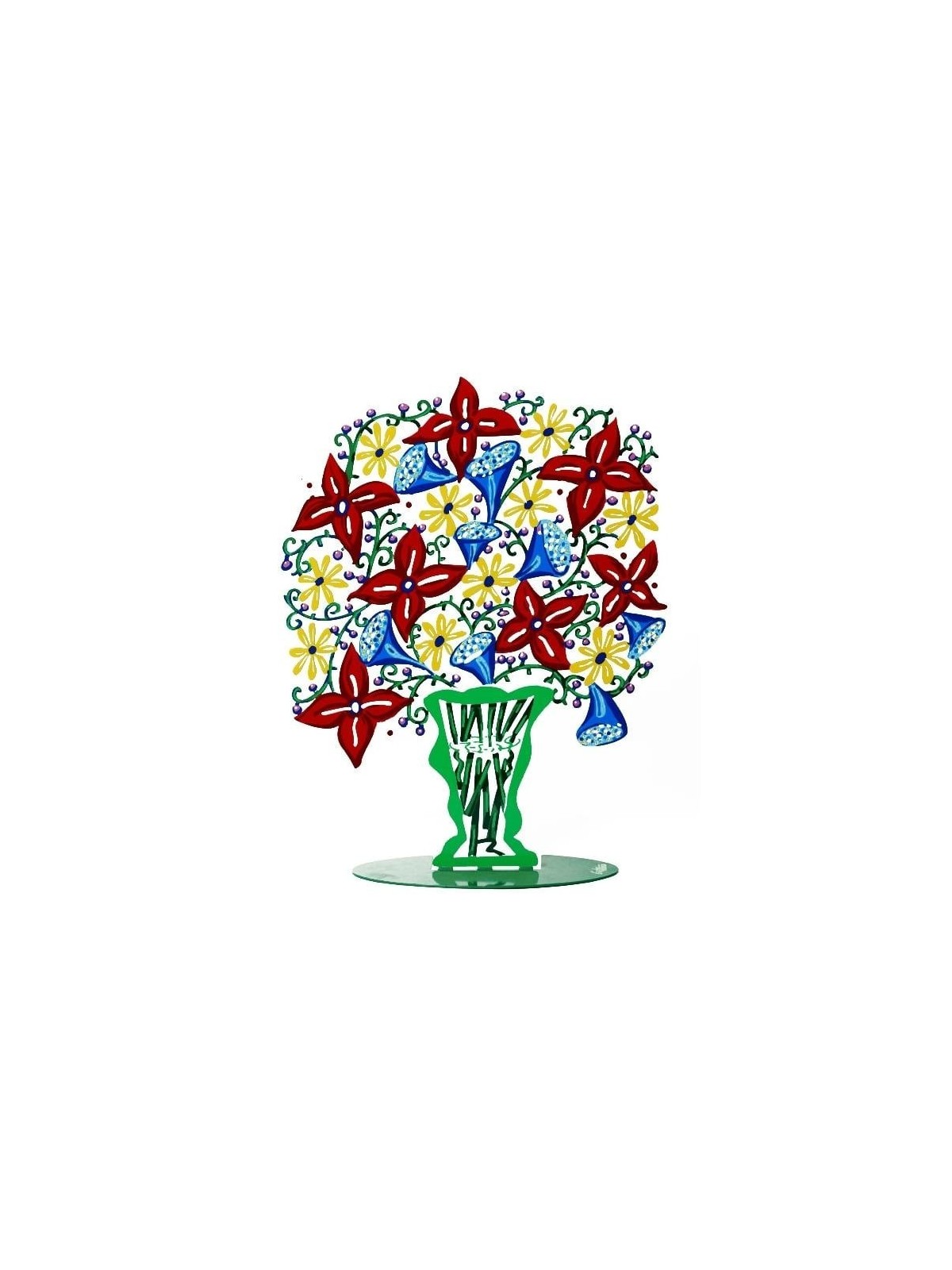 David Gerstein Signed Sculpture - Bell Flowers Vase