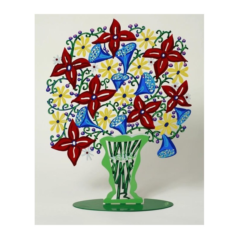 David Gerstein Signed Sculpture - Bell Flowers Vase