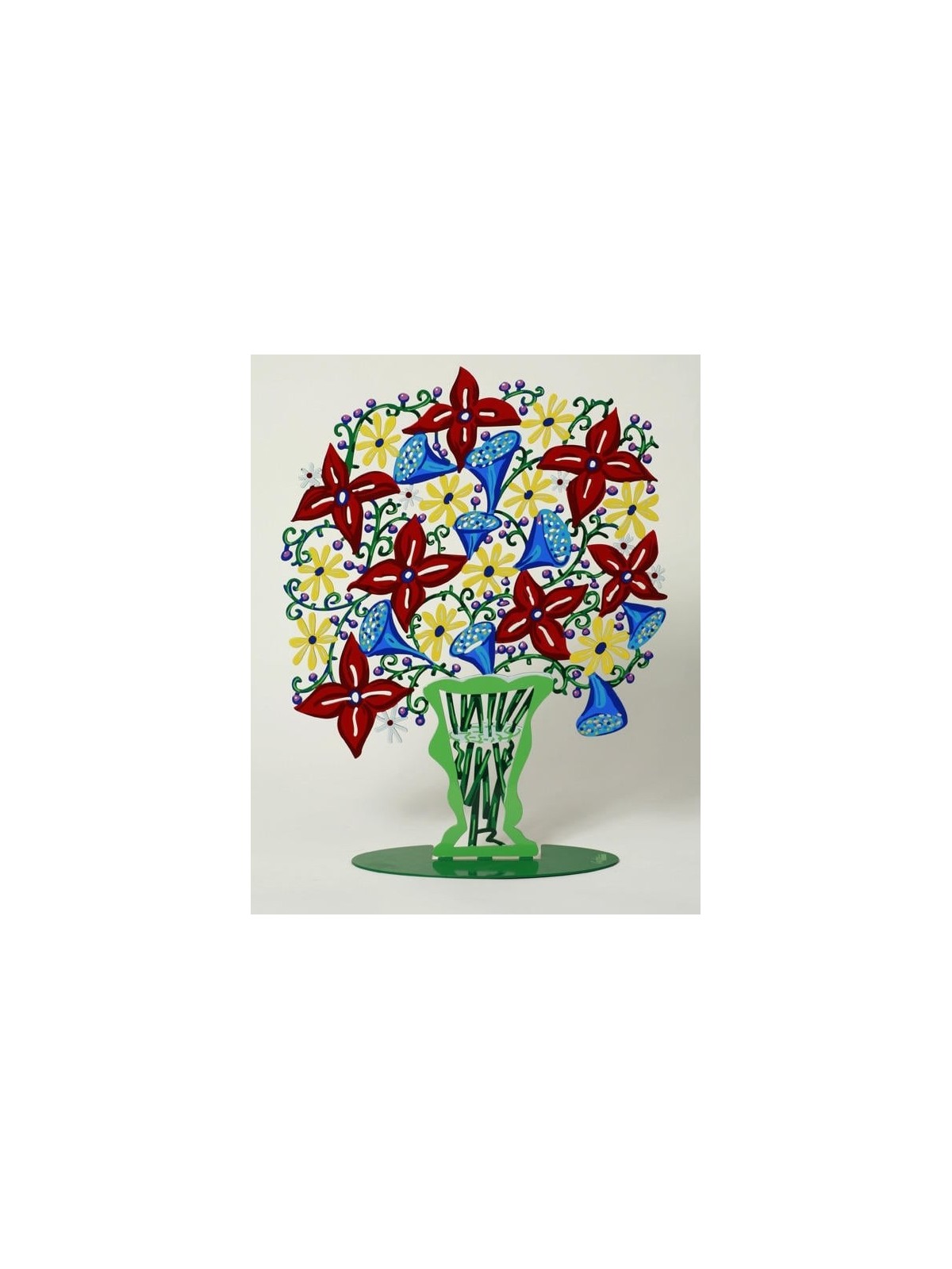 David Gerstein Signed Sculpture - Bell Flowers Vase
