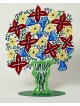 David Gerstein Signed Sculpture - Bell Flowers Vase