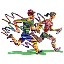 David Gerstein Signed 2-Piece 2-Sided Sculpture - Joggers