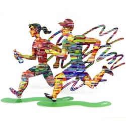 David Gerstein Signed 2-Piece 2-Sided Sculpture - Joggers