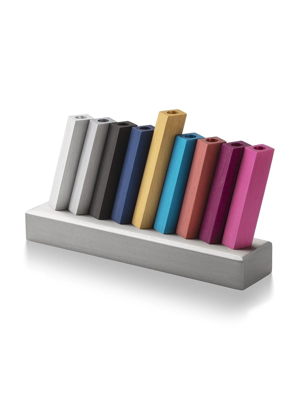 Adi Sidler Anodized Aluminum Kinetic Hanukkah Menorah - Variety of Col