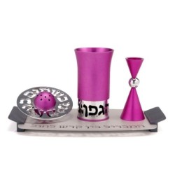 Aluminum Havdalah Set by Agayof - Sleek Design in a Variety of Colors