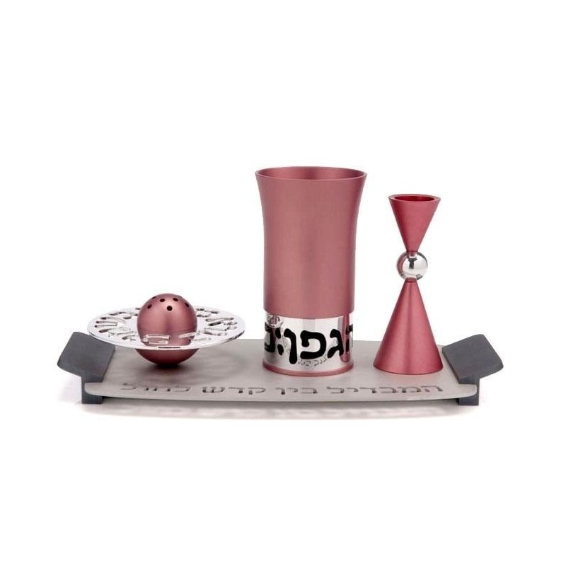 Aluminum Havdalah Set by Agayof - Sleek Design in a Variety of Colors