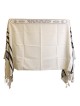 Talitnia Traditional Pure Wool Tallit Black with Silver Stripes