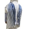 Handwoven Blue Pattern Non-Slip Tallit (Prayer Shawl) Set from Rikmat