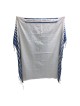 Handwoven Blue Pattern Non-Slip Tallit (Prayer Shawl) Set from Rikmat