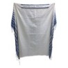 Handwoven Blue Pattern Non-Slip Tallit (Prayer Shawl) Set from Rikmat