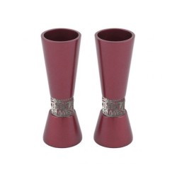 Yair Emanuel Cone Shaped Candlesticks with Silver Je... | Candlesticks