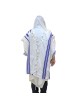 Talitnia Traditional Pure Wool Blue Tallit (Prayer Shawl)