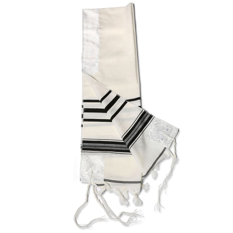 Talitnia Traditional Pure Wool Tallit - Black