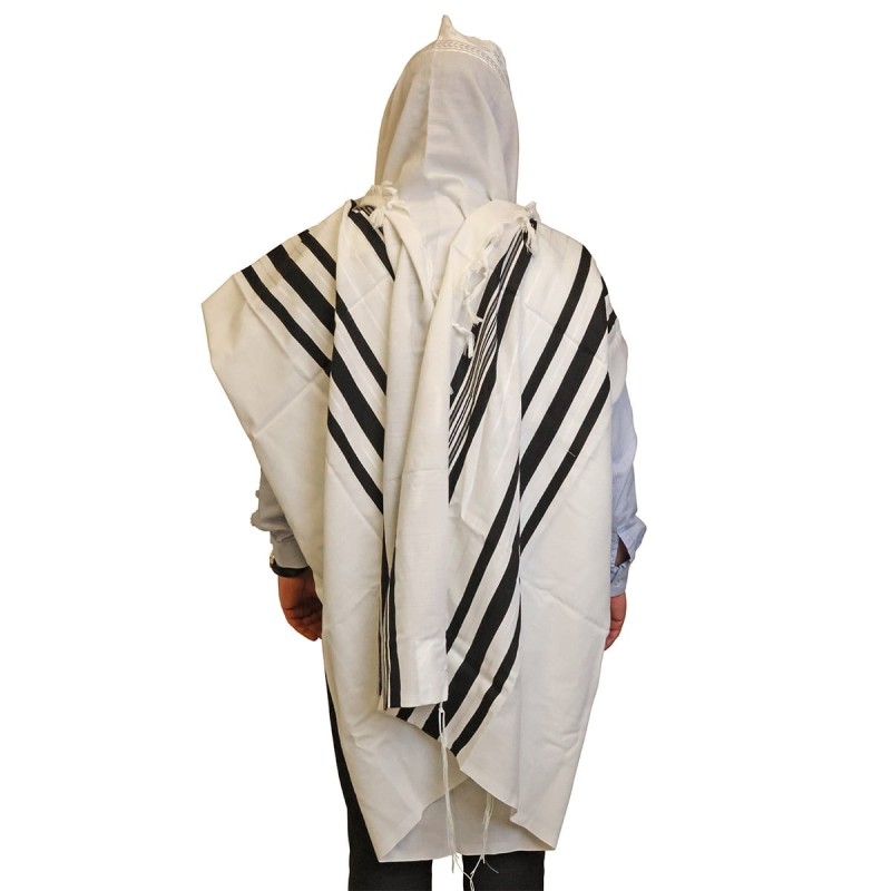 Talitnia Traditional Pure Wool Tallit - Black