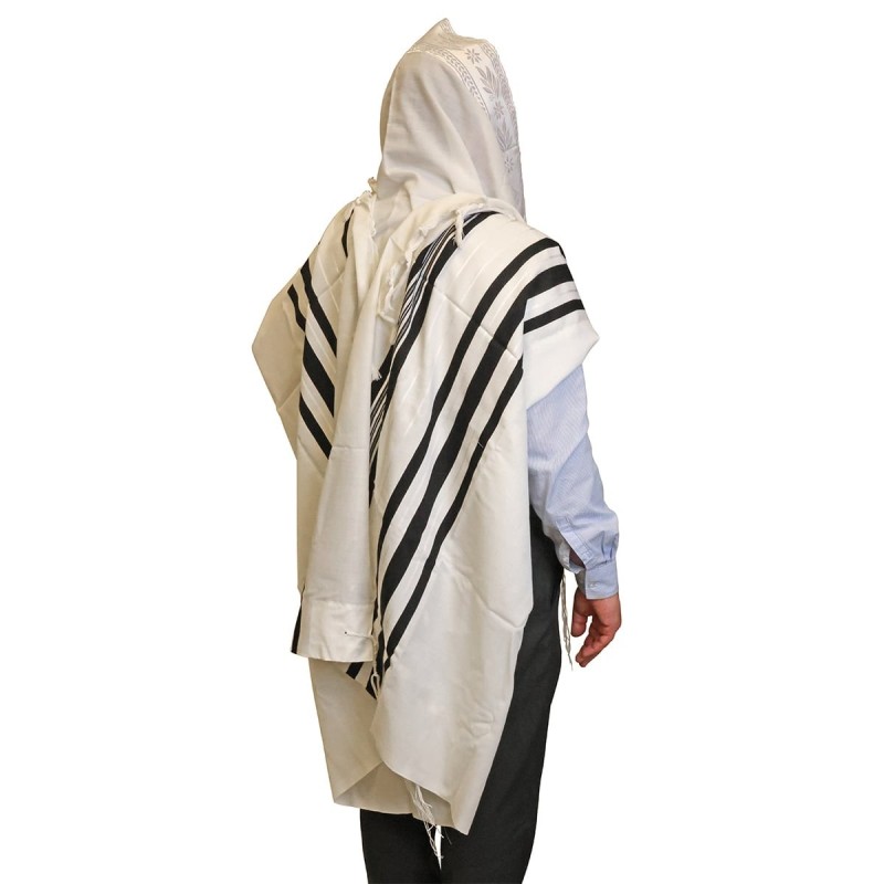 Talitnia Traditional Pure Wool Tallit - Black