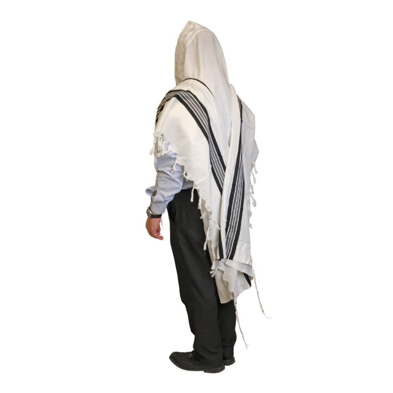 Talitnia Traditional Pure Wool Tallit - Black
