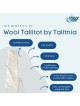 Talitnia Traditional White Pure Wool Tallit (Prayer Shawl)