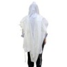 Talitnia Traditional White Pure Wool Tallit (Prayer Shawl)