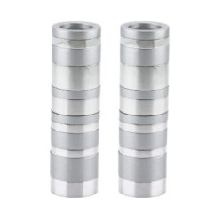 Yair Emanuel Small Cylinder Candlesticks with Rings ... | Candlesticks