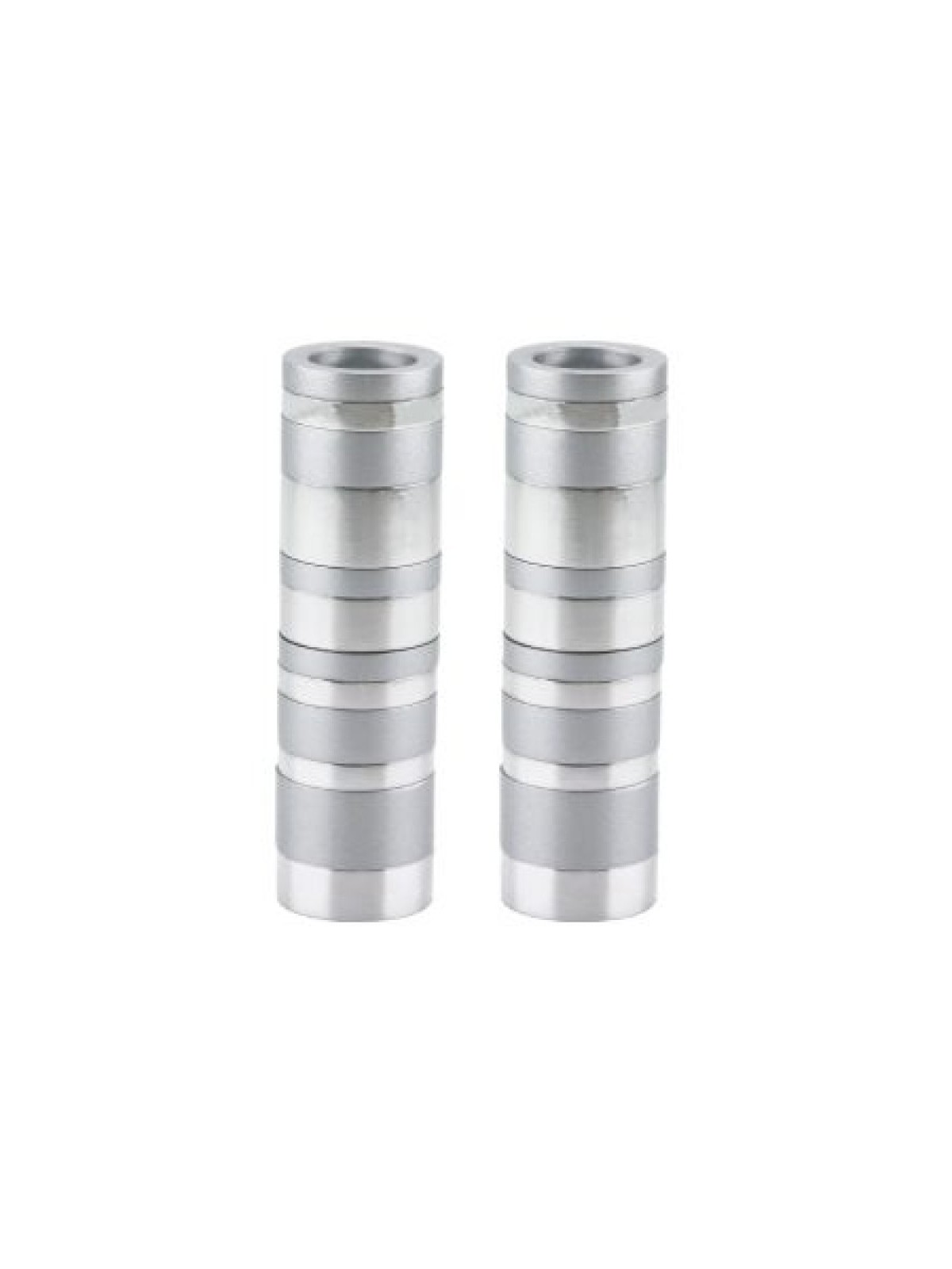 Yair Emanuel Small Cylinder Candlesticks with Rings ... | Candlesticks