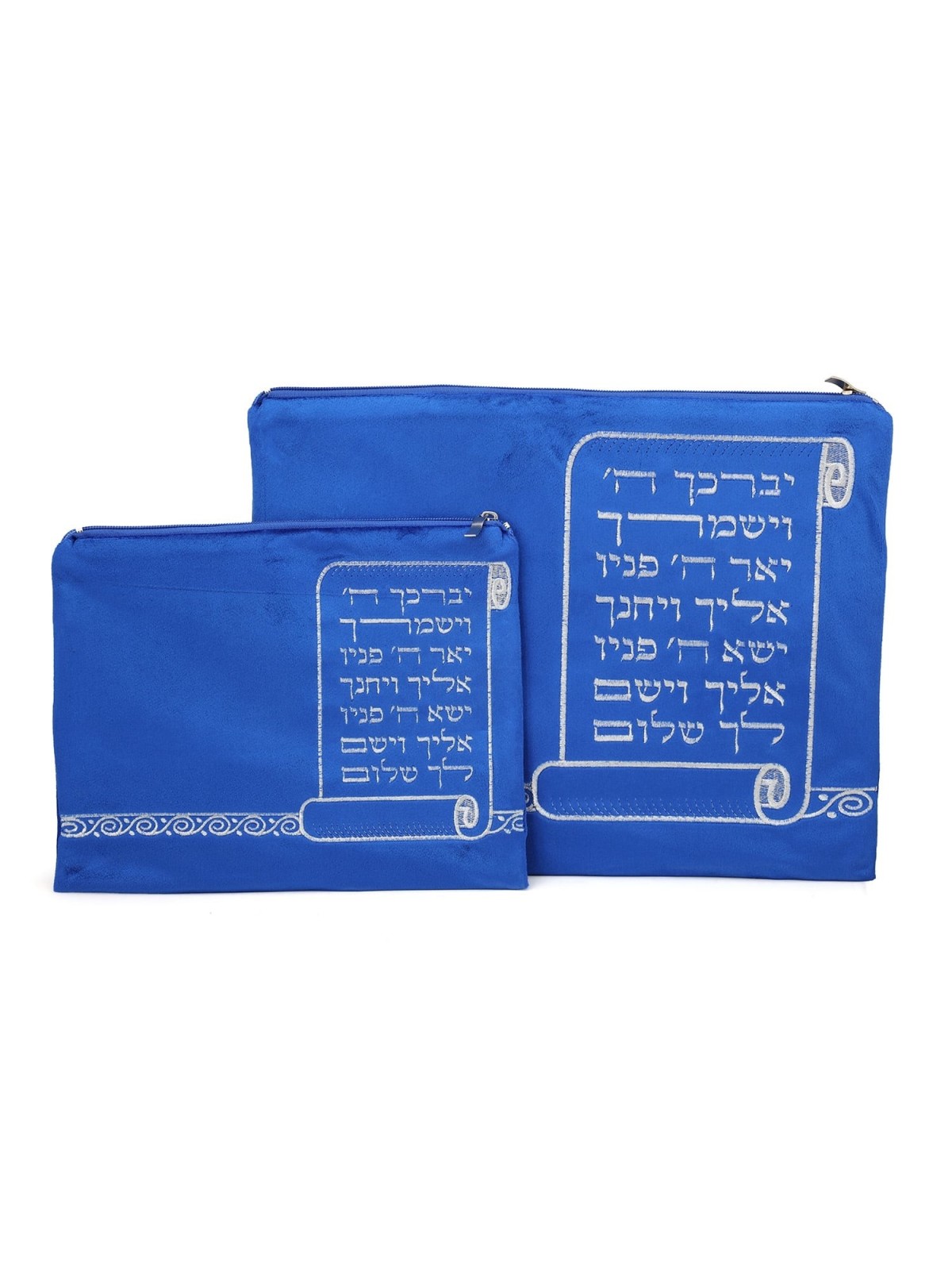 Priestly Blessing: Velvet Embroidered Tallit and Tefillin Bag