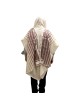 Handwoven Burgundy Pattern Tallit (Prayer Shawl) Set from Rikmat Elime