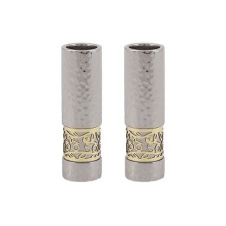 Yair Emanuel Small Shabbat Candlesticks Gold Pomegra... | Candlesticks