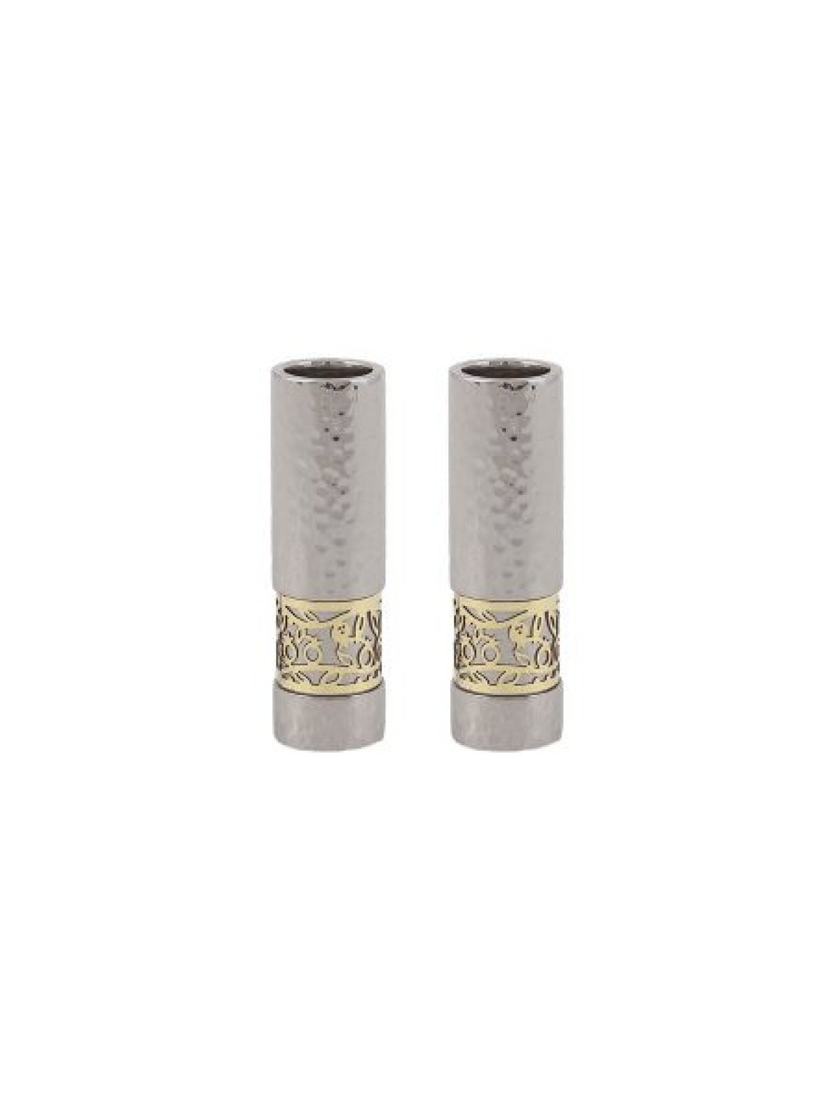 Yair Emanuel Small Shabbat Candlesticks Gold Pomegra... | Candlesticks
