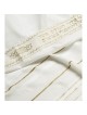 Talitnia Acrylic Tallit (Prayer Shawl) - White and Gold Stripes