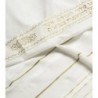 Talitnia Acrylic Tallit (Prayer Shawl) - White and Gold Stripes