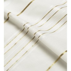 Talitnia Acrylic Tallit (Prayer Shawl) - White and Gold Stripes