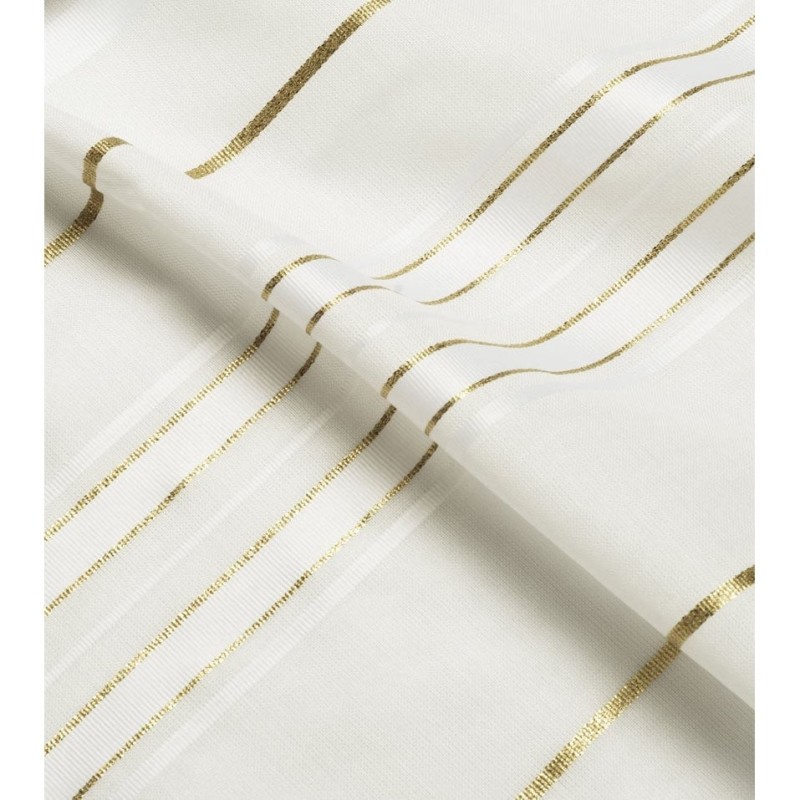 Talitnia Acrylic Tallit (Prayer Shawl) - White and Gold Stripes