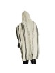 Talitnia Acrylic Tallit - Black and Silver