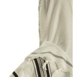 Talitnia Acrylic Tallit - Black and Silver