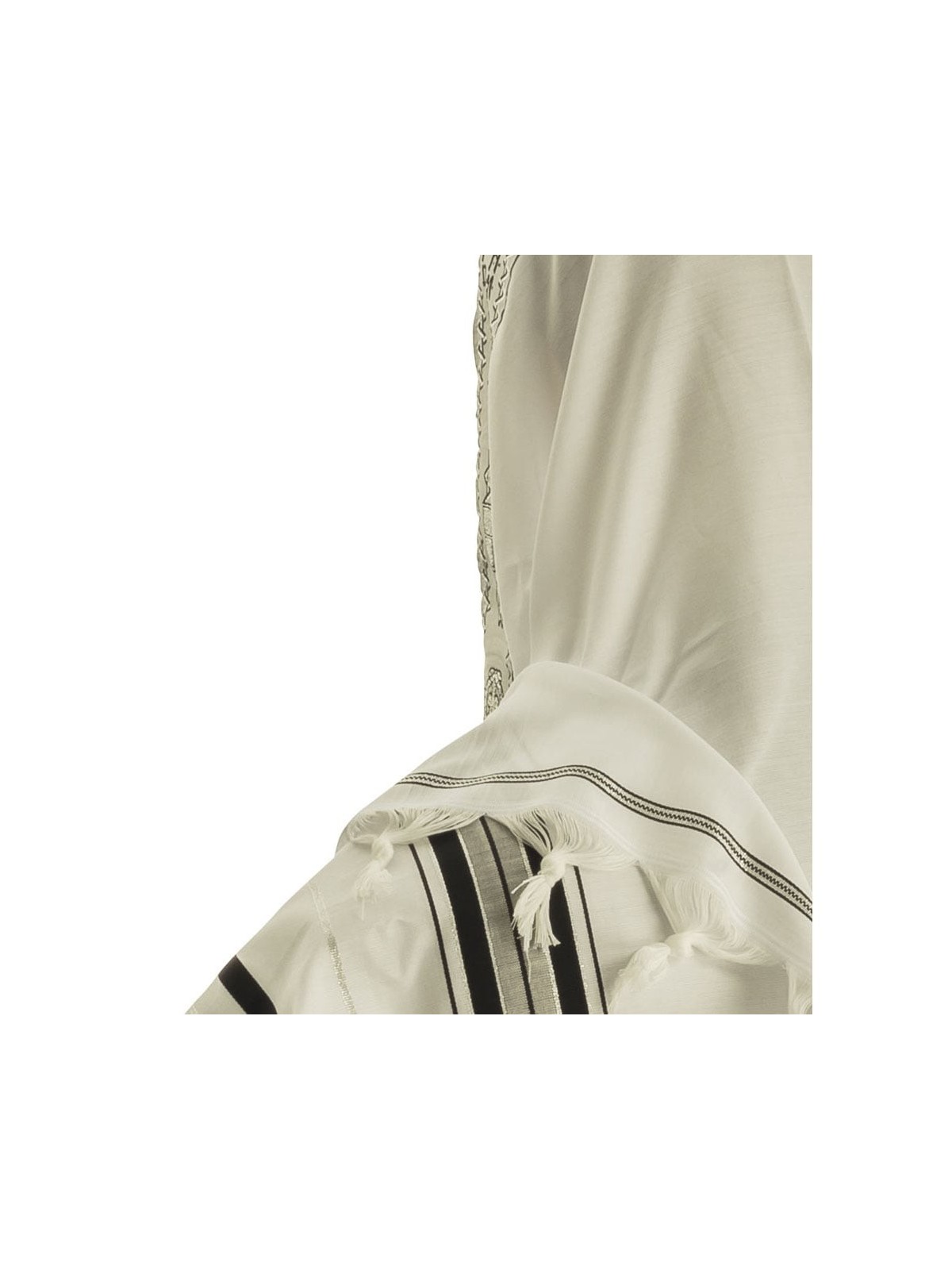 Talitnia Acrylic Tallit - Black and Silver