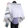 Talitnia Acrylic Tallit - Black and Silver
