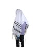 Talitnia Acrylic Tallit - Black and Silver