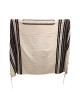 Handwoven Black & Silver Pattern Non-Slip Tallit (Prayer Shawl) Set fr